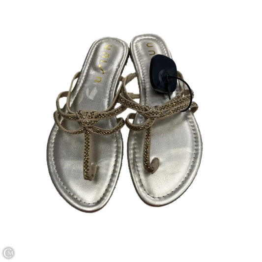 Sandals Flats By Unisa In Gold, Size: 7.5