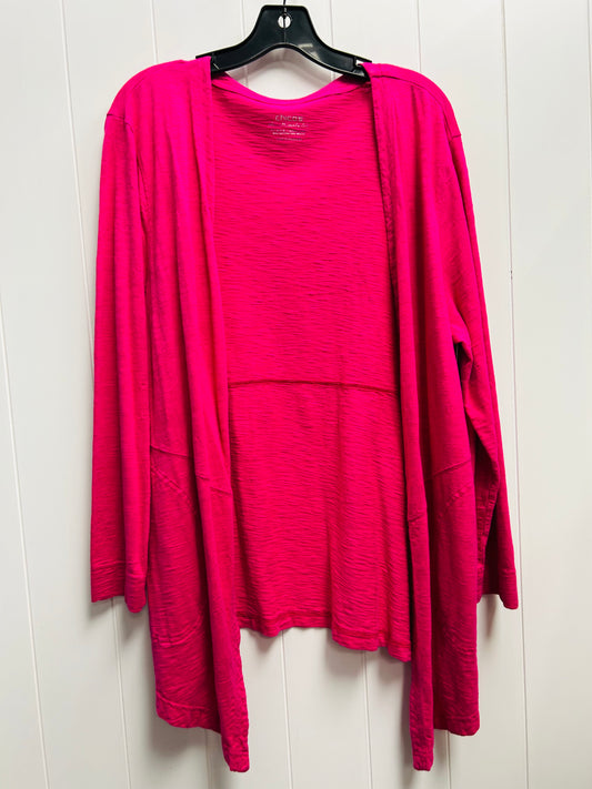 Cardigan By Chicos In Pink, Size: Xl