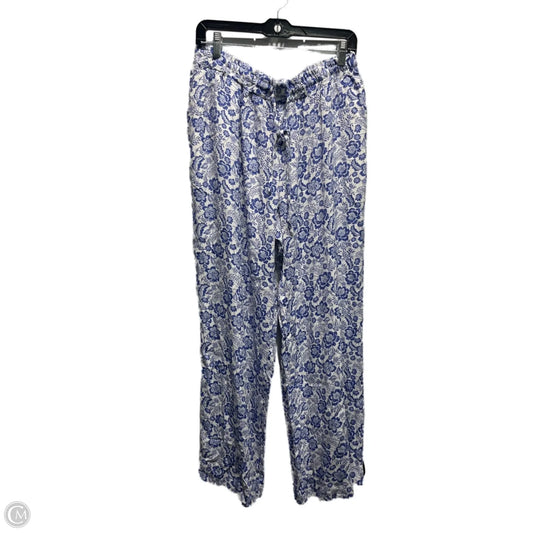 Pants Wide Leg By Velvet Heart In Blue & White, Size: L