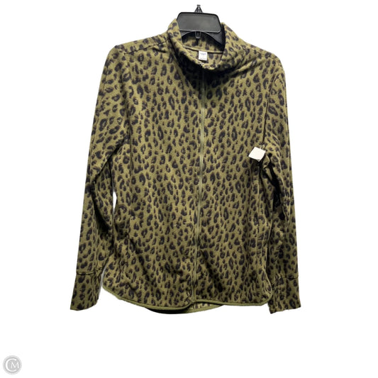 Jacket Fleece By Old Navy In Black & Green, Size: L