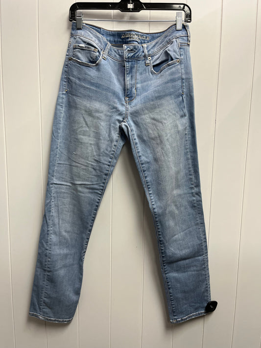 Jeans Skinny By American Eagle In Blue Denim, Size: 8