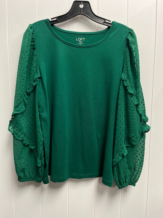 Top Long Sleeve By Loft In Green, Size: Mp