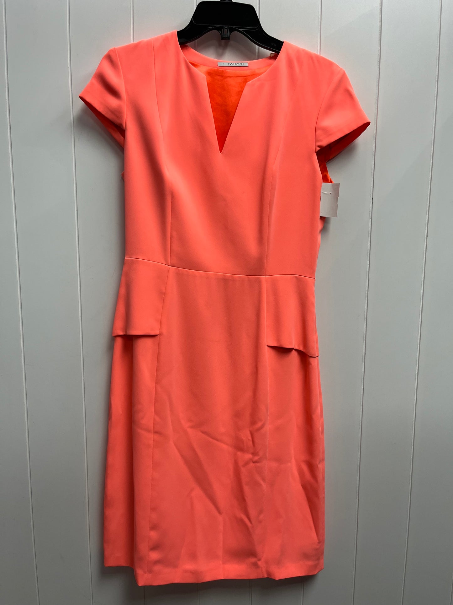 Dress Work By T Tahari In Orange, Size: 8