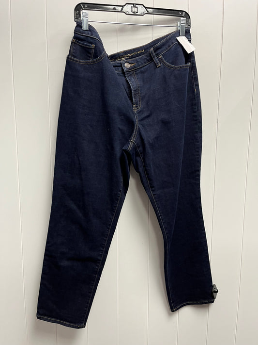 Jeans Straight By Chicos In Blue Denim, Size: 14