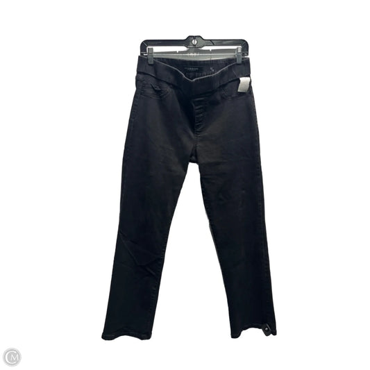 Jeans Wide Leg By Liverpool In Black Denim, Size: 12