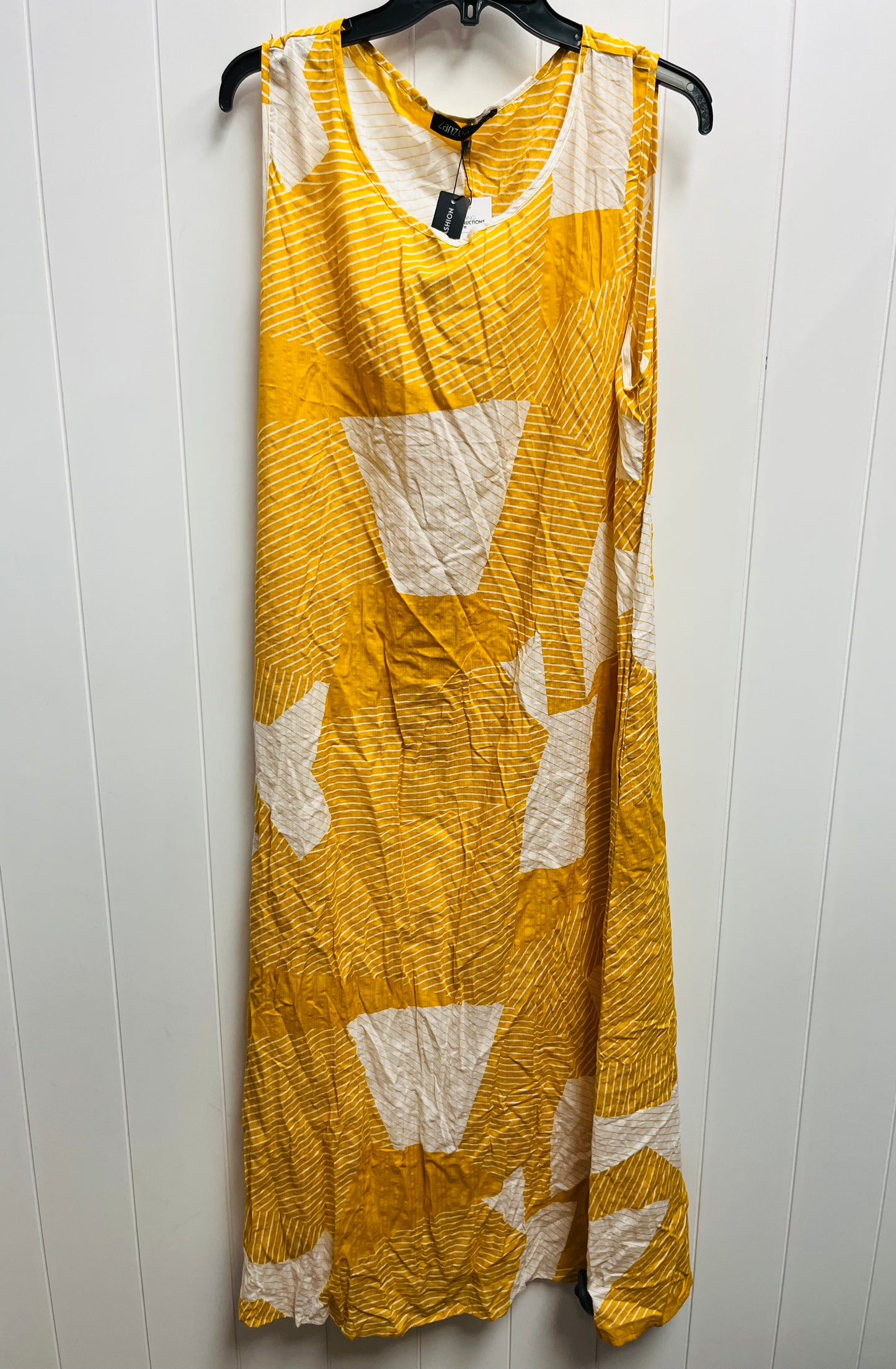 Dress Casual Maxi By Zanzea In Yellow, Size: 4x