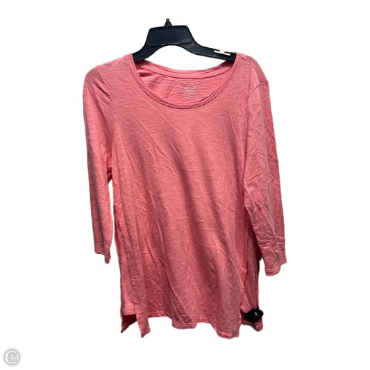Top Long Sleeve Basic By Chicos In Orange, Size: M