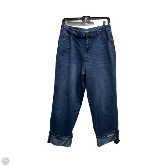 Jeans Cropped By D Jeans In Blue Denim, Size: 12