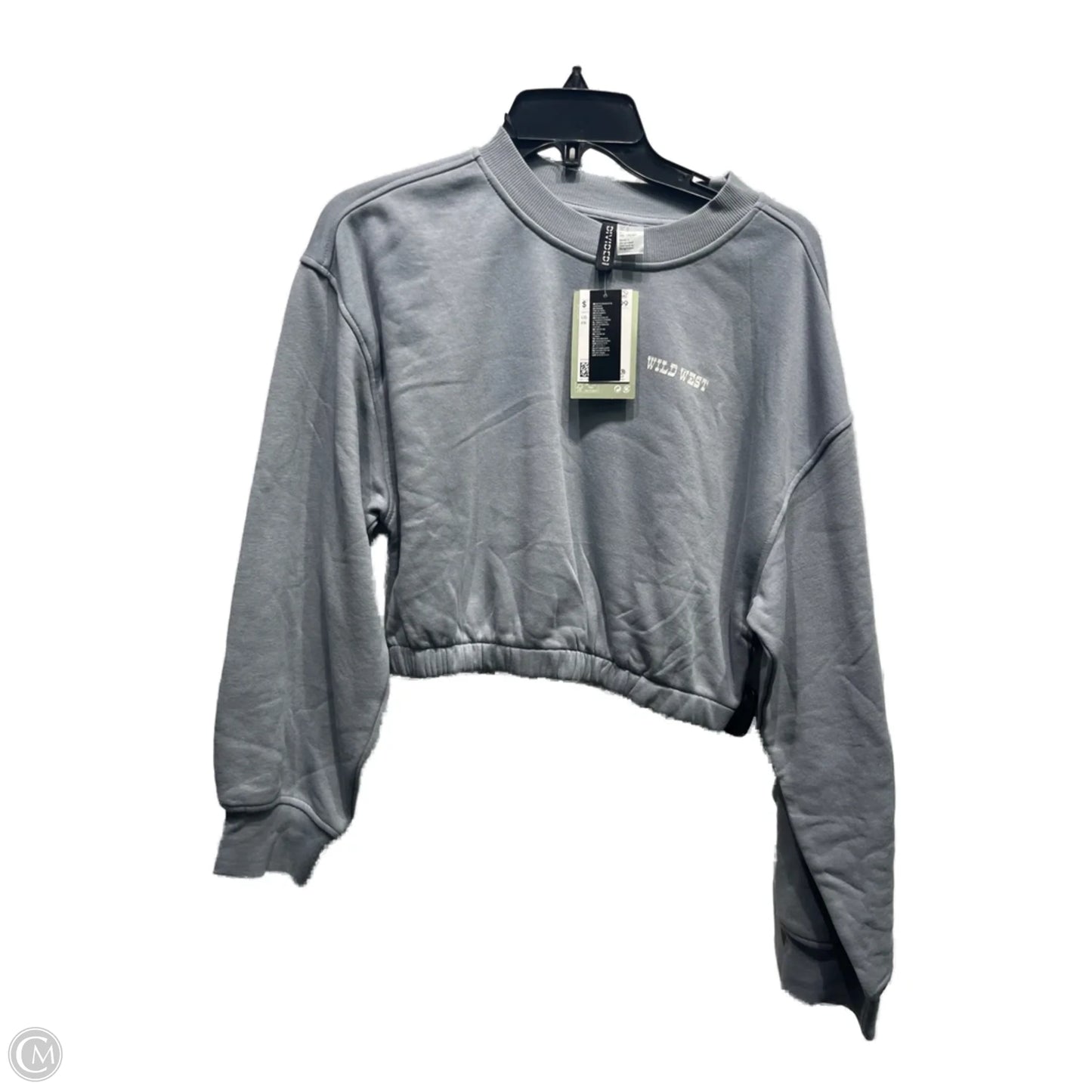 Top Long Sleeve By Divided In Grey, Size: M
