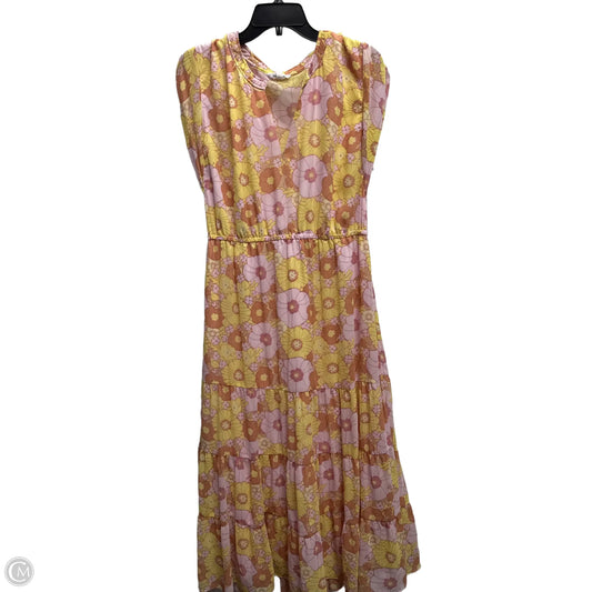 Dress Casual Maxi By Steve Madden In Orange & Pink, Size: Xl