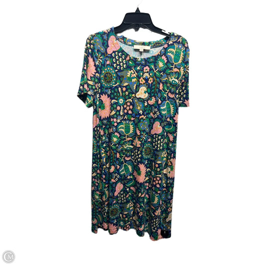 Dress Casual Short By Loft In Blue & Green, Size: M