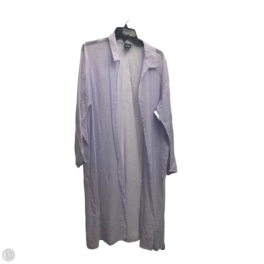 Cardigan By Eileen Fisher In Purple, Size: L