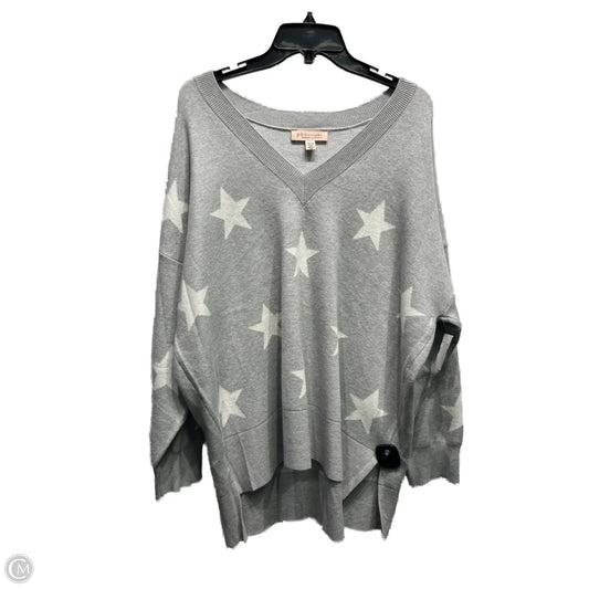 Sweater By Philosophy In Grey & White, Size: 2x