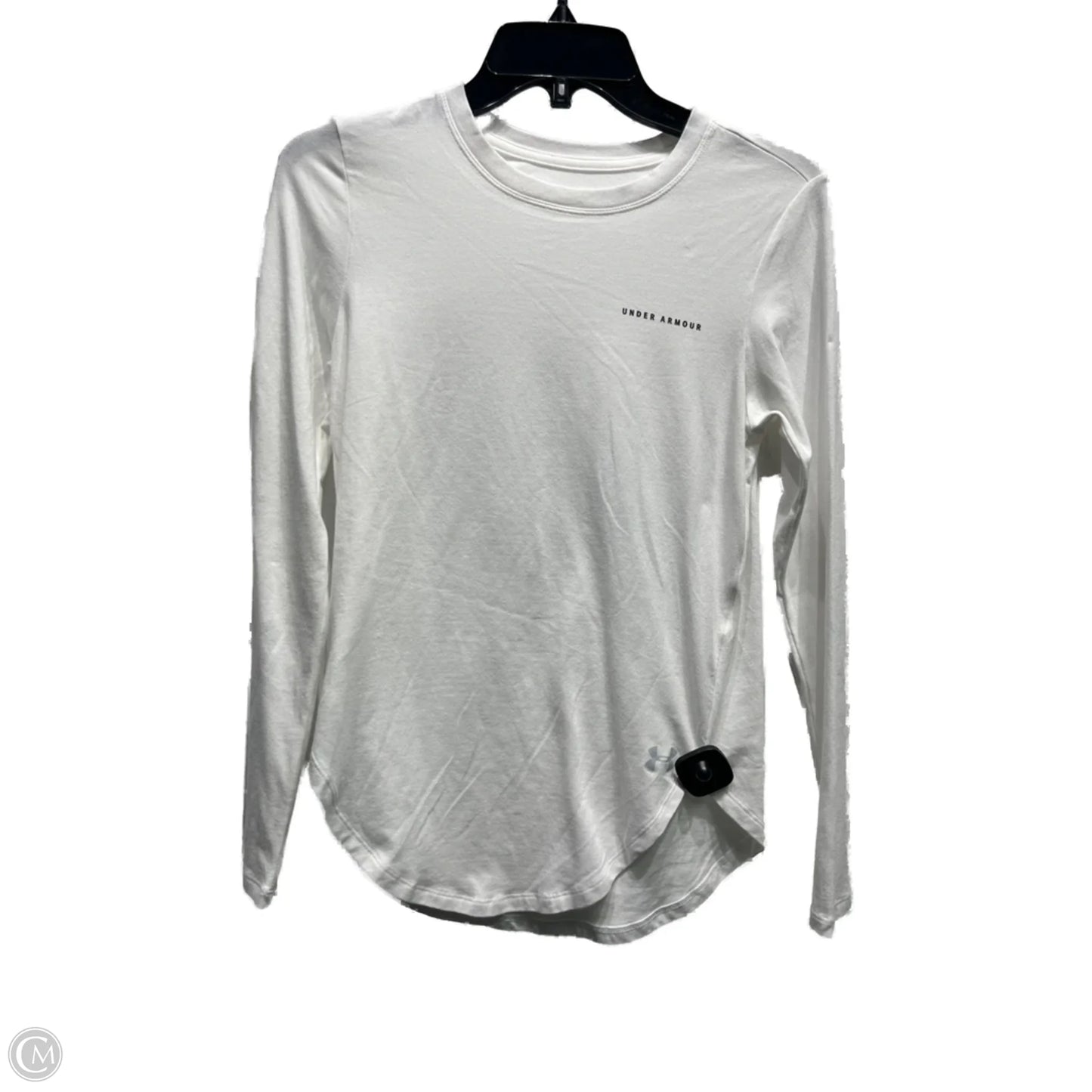 Athletic Top Long Sleeve Crewneck By Under Armour In White, Size: M