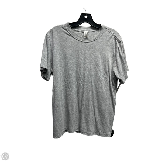 Athletic Top Short Sleeve By Lululemon In Grey, Size: 4