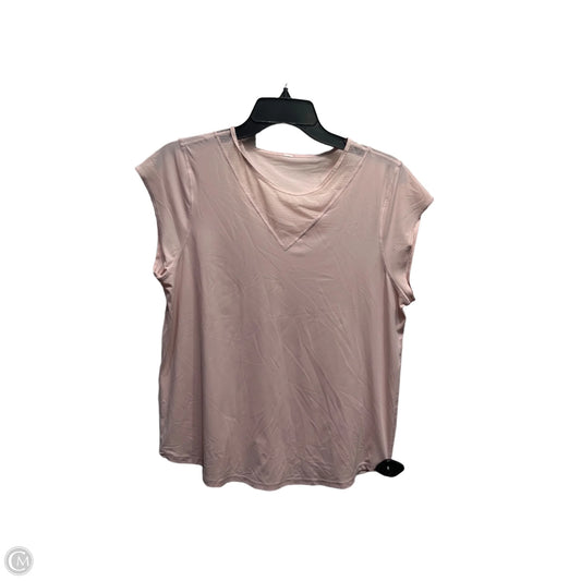 Athletic Top Short Sleeve By Lululemon In Pink, Size: M