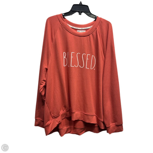 Sweatshirt Crewneck By rae dunn In Orange, Size: 3x