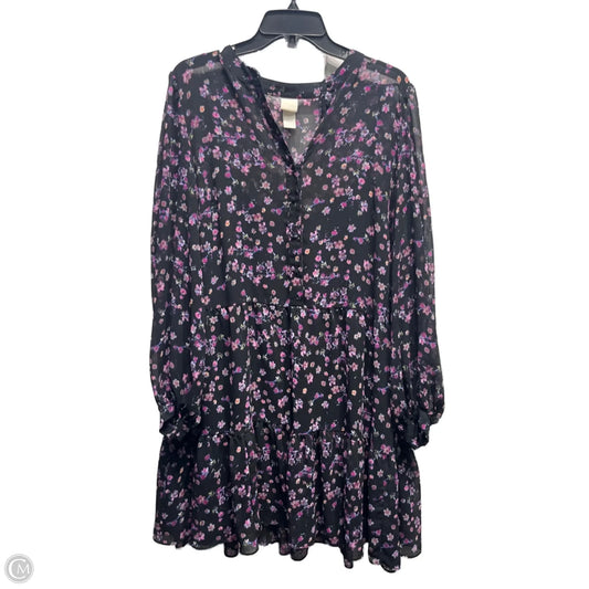 Dress Party Short By H&m In Black & Purple, Size: L