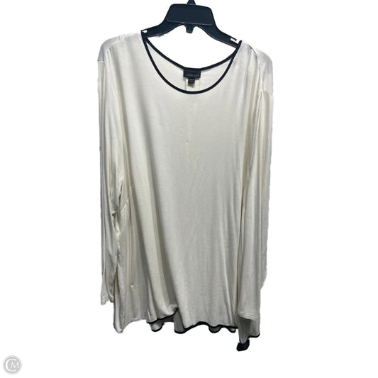 Top Long Sleeve By J. Jill In Black & White, Size: 3x