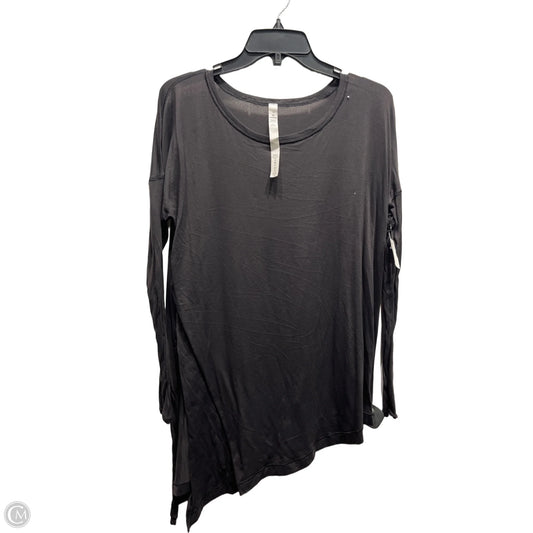 Athletic Top Long Sleeve Collar By Lululemon In Black, Size: 10