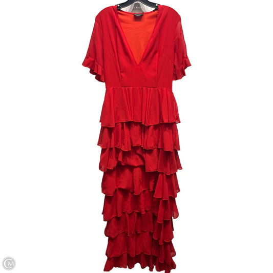 Dress Party Long By Pretty Little Thing In Red, Size: 6