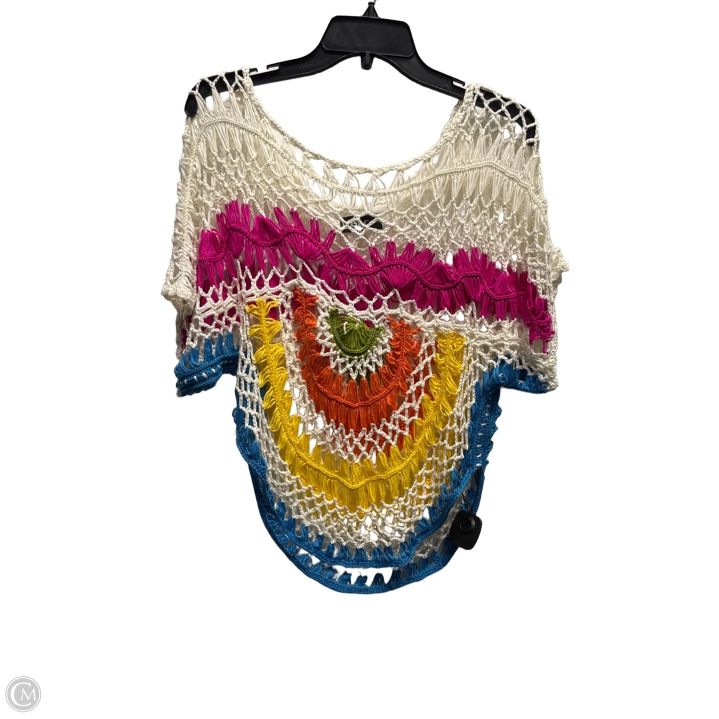 Top Short Sleeve By Clothes Mentor In Pink & White, Size: S
