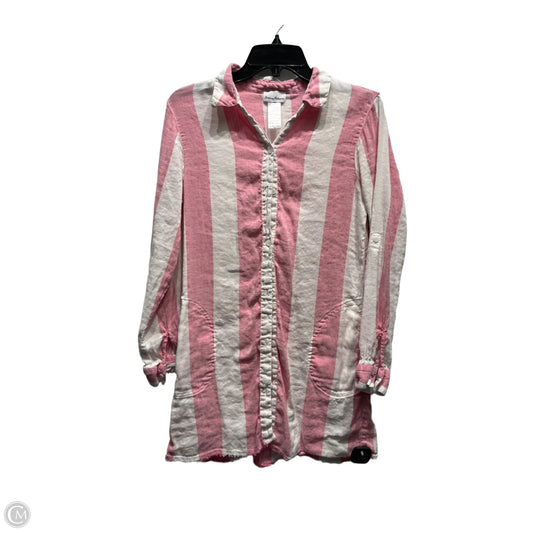 Tunic Long Sleeve By Tommy Bahama In Pink & White, Size: S