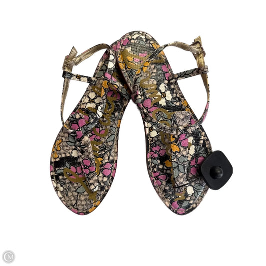 Sandals Flats By Sam Edelman In Pink & Yellow, Size: 6.5