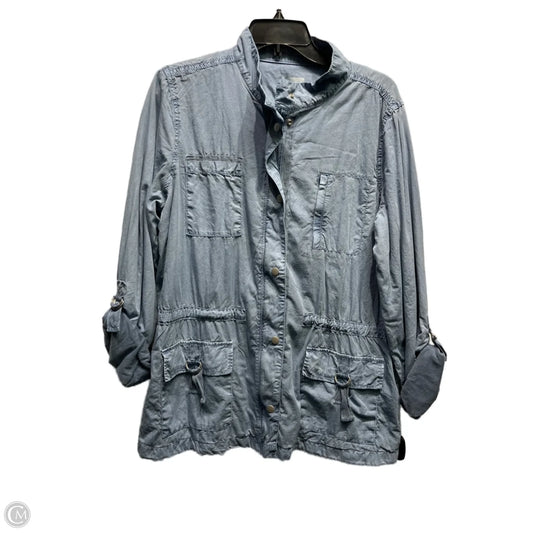 Jacket Utility By Loft In Blue, Size: L