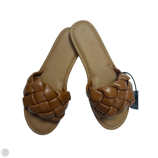 Sandals Flats By Loft In Brown, Size: 8