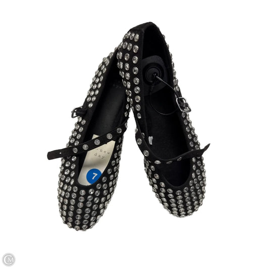 Shoes Flats By A New Day In Black & Silver, Size: 7