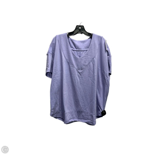 Top Short Sleeve By Livi Active In Purple, Size: 14