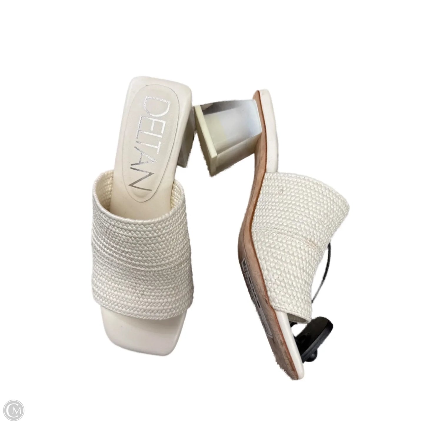 Shoes Heels Block By deltan In Cream, Size: 6