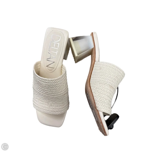 Shoes Heels Block By deltan In Cream, Size: 6