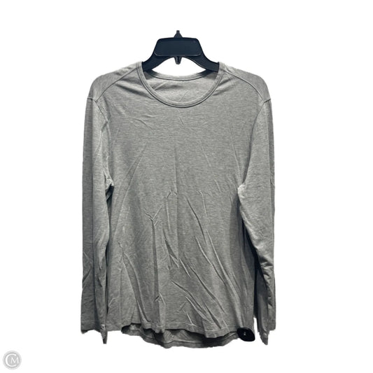 Athletic Top Long Sleeve Crewneck By Lululemon In Grey, Size: M