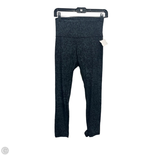 Athletic Leggings Capris By Lululemon In Black & Green, Size: 6