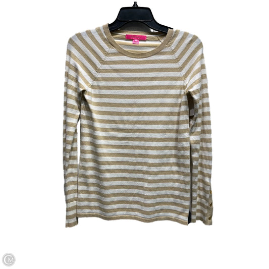 Sweater Designer By Lilly Pulitzer In Tan & White, Size: Xs