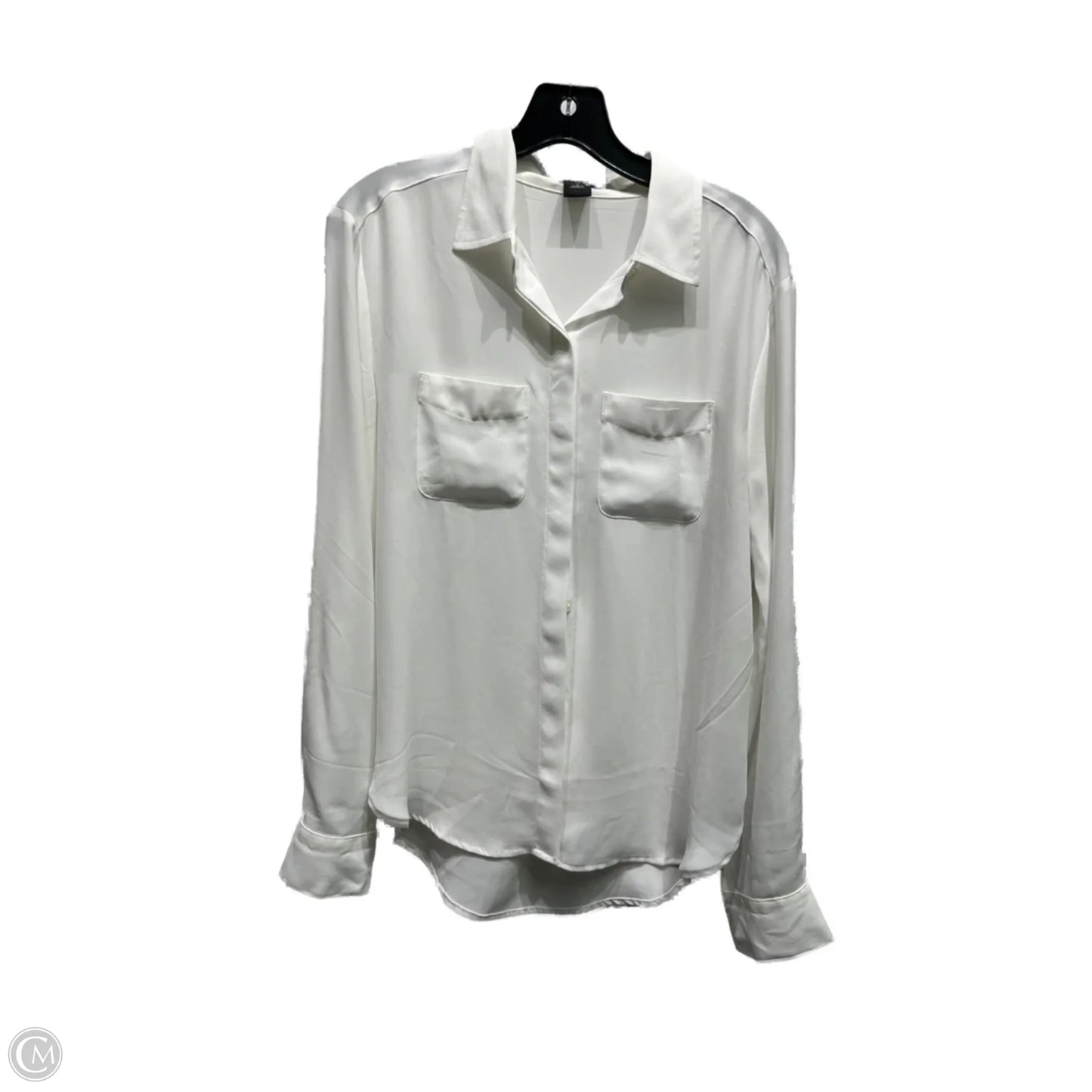 Top Long Sleeve By Ann Taylor In White, Size: 4