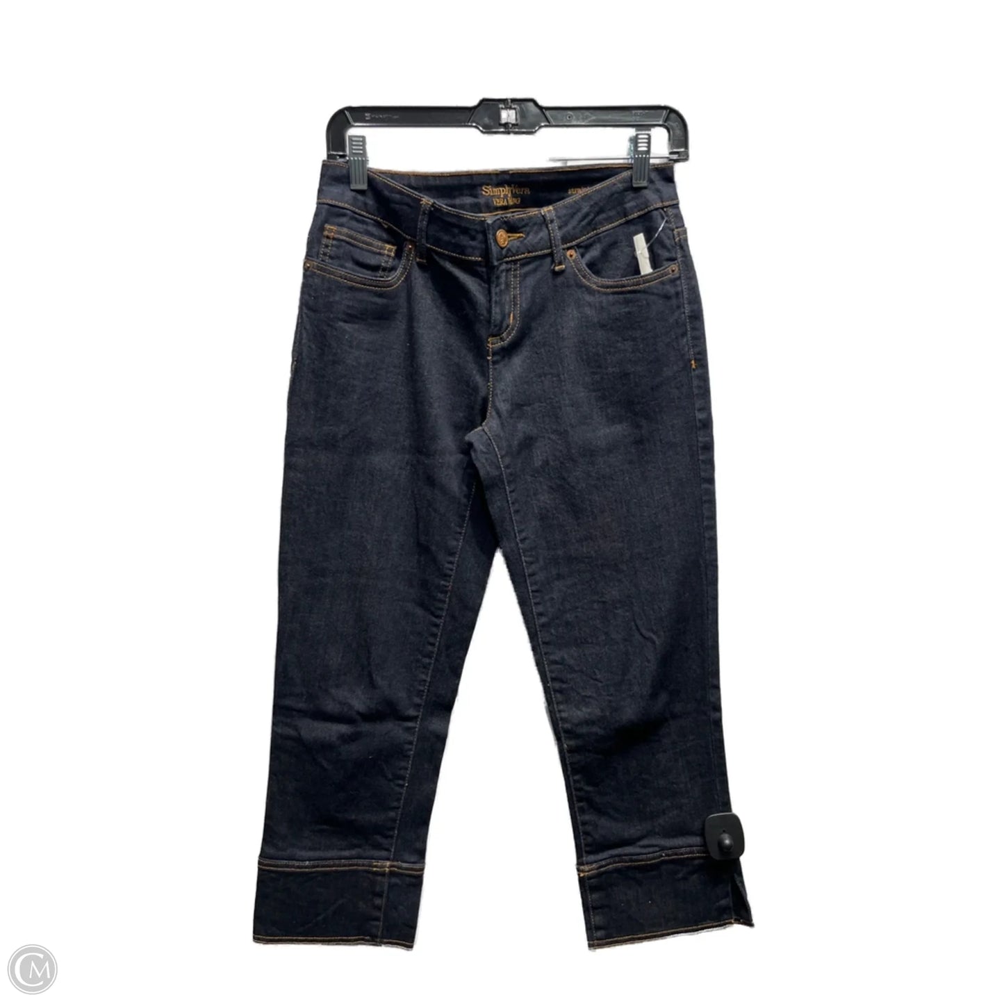 Capris By Simply Vera In Blue Denim, Size: 2