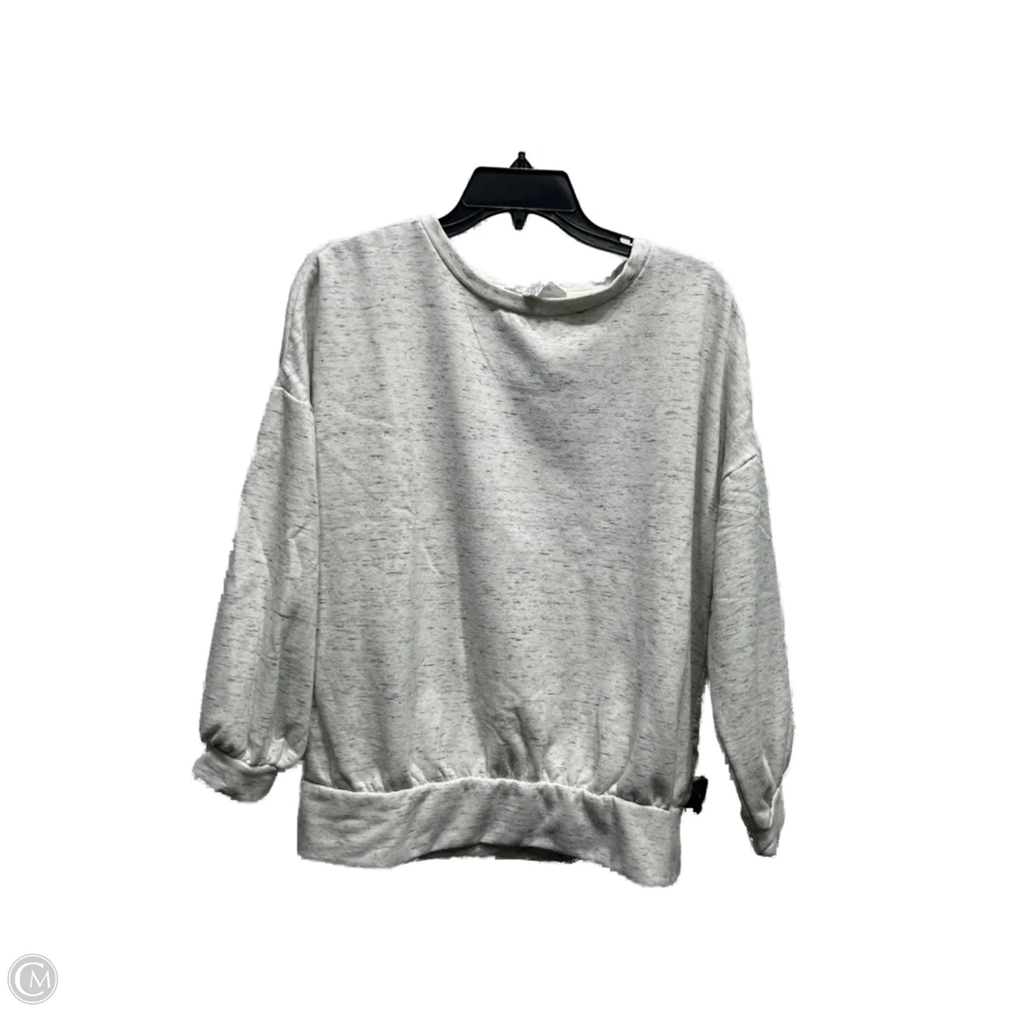 Sweatshirt Crewneck By Workshop In Grey & White, Size: S