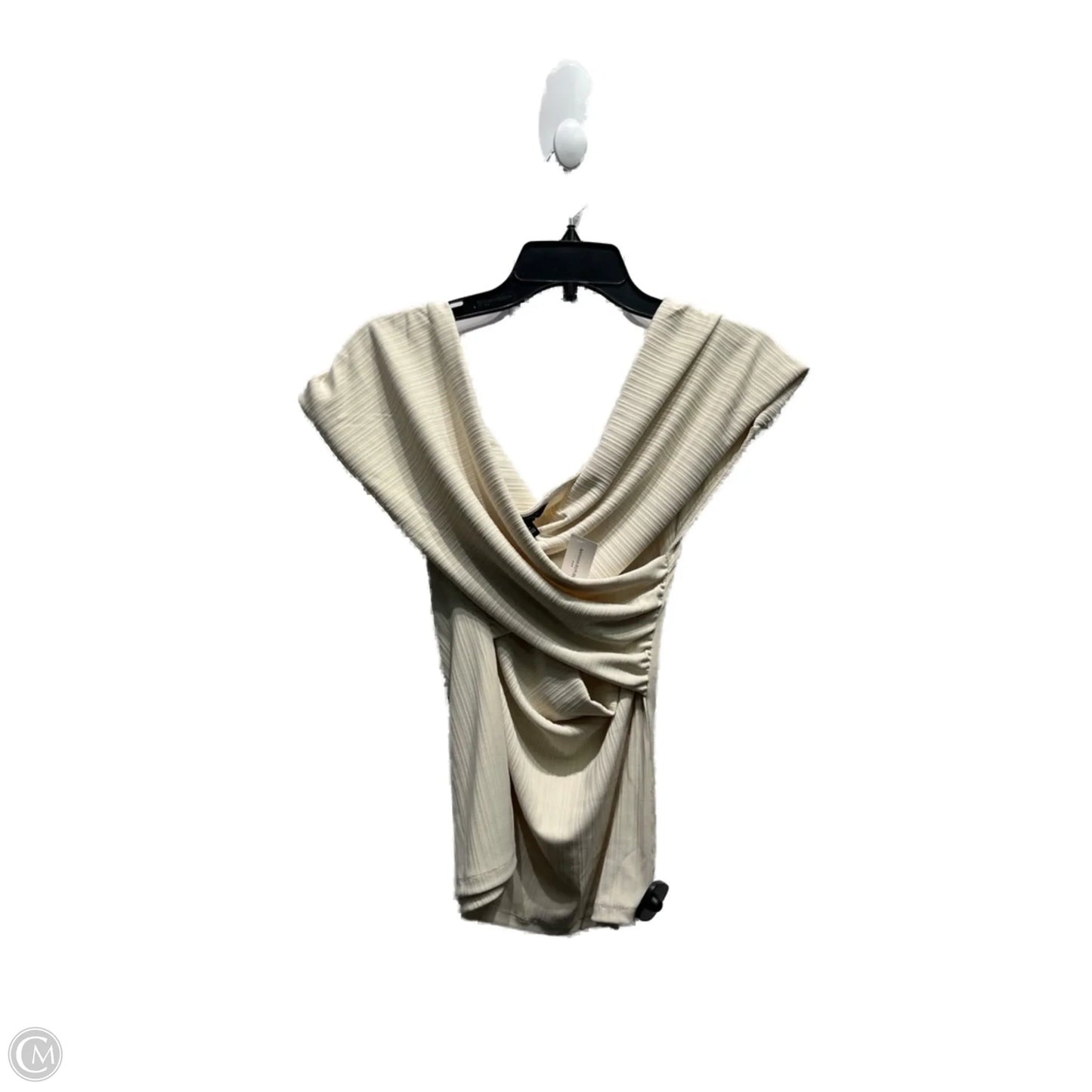 Top Short Sleeve By Banana Republic In Cream, Size: M