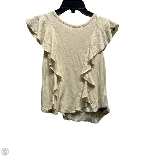 Top Short Sleeve By Ted Baker In Cream, Size: S