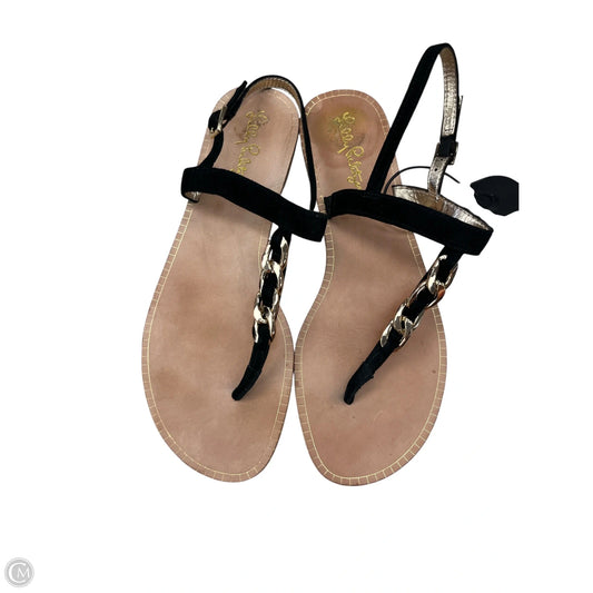 Sandals Designer By Lilly Pulitzer In Black, Size: 7.5
