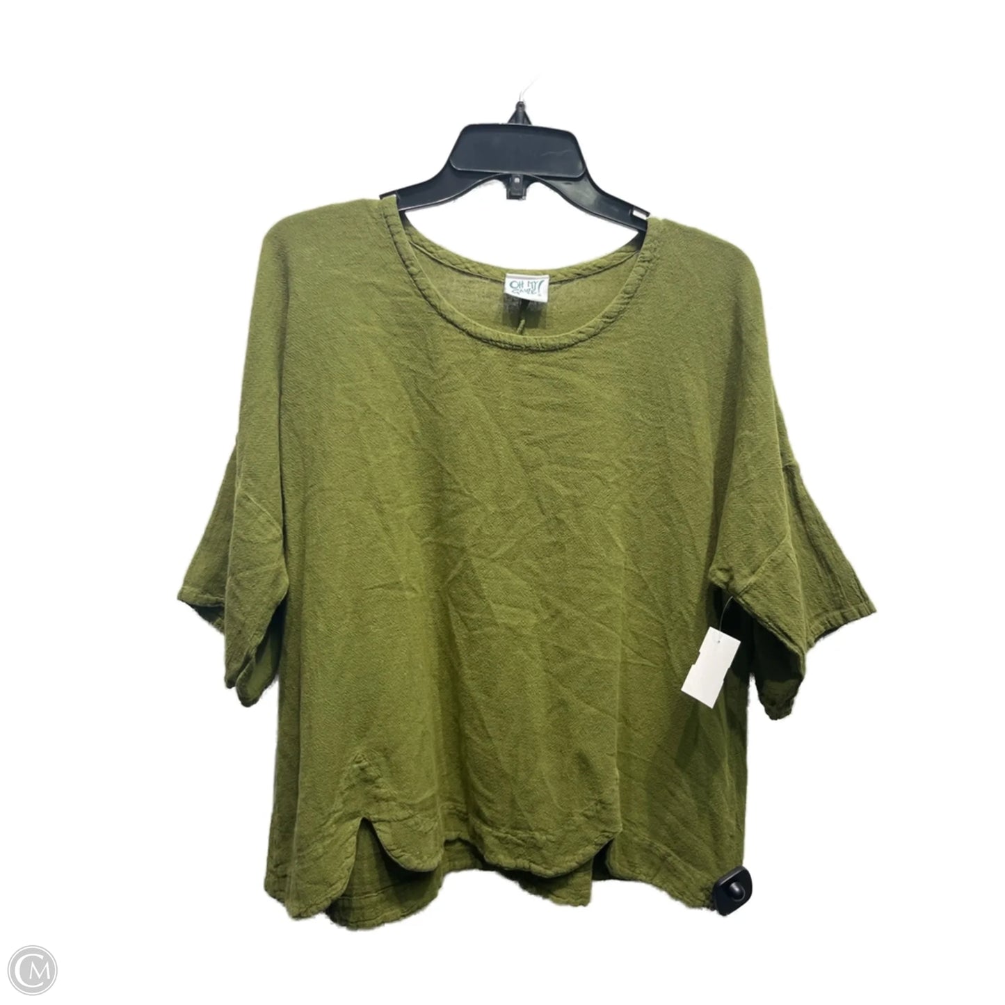 Top Short Sleeve By Oh My Gauze In Green, Size: L