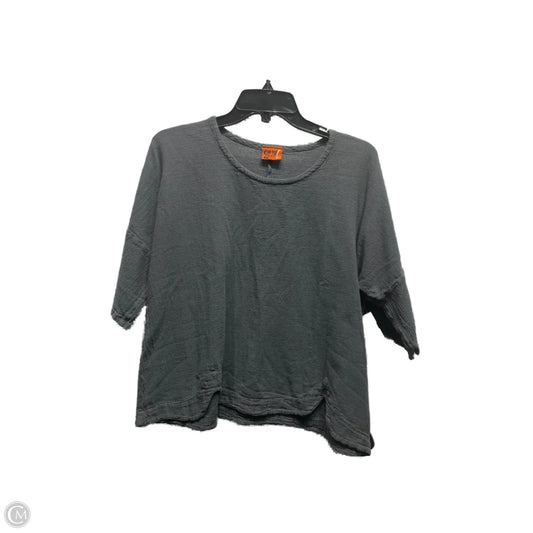 Top Short Sleeve By Oh My Gauze In Grey, Size: L