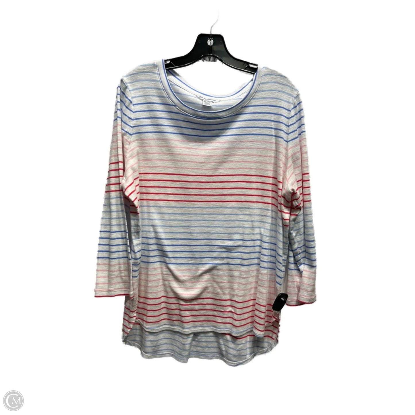 Top 3/4 Sleeve By Tommy Bahama In Blue & White, Size: Xl