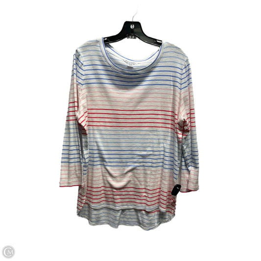 Top 3/4 Sleeve By Tommy Bahama In Blue & White, Size: Xl