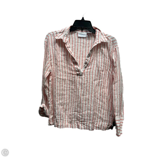 Top Long Sleeve By martha stewart In Red & White, Size: S