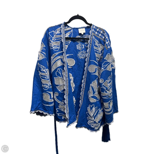 Jacket Other By Jade In Blue & White, Size: L