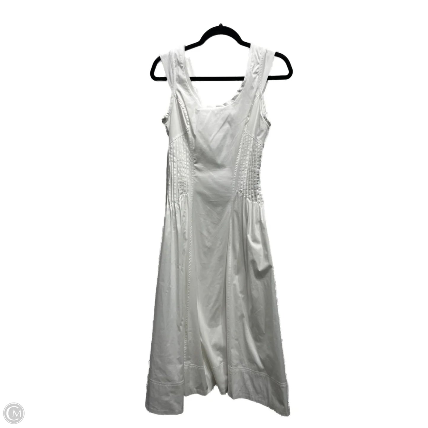 Dress Casual Midi By Anthropologie In White, Size: Xxs